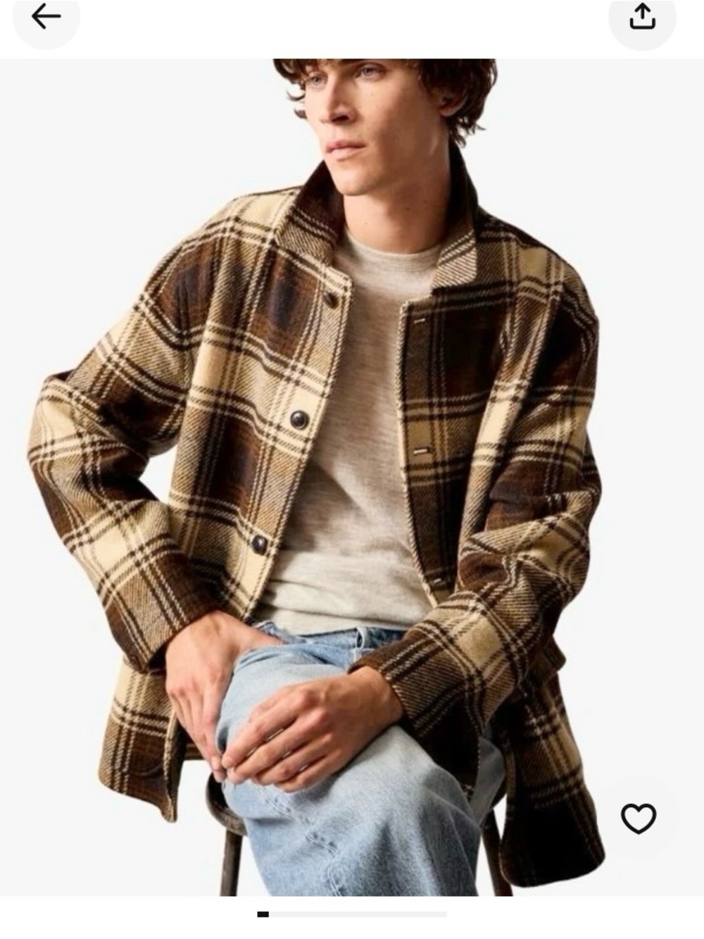 New Todd Snyder Men's Brown Plaid Wool Walking Jacket made in Portugal $698